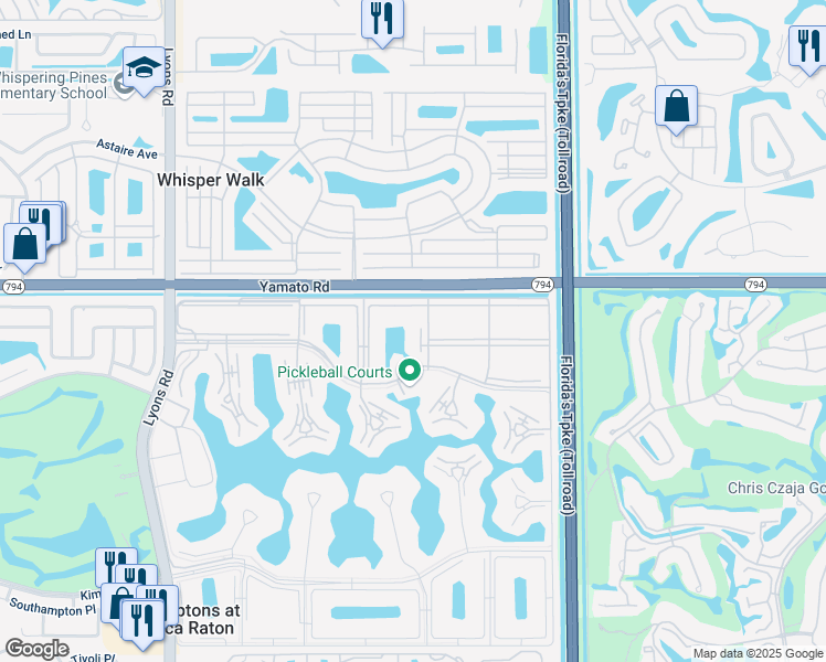 map of restaurants, bars, coffee shops, grocery stores, and more near 367 Mansfield Drive in Boca Raton