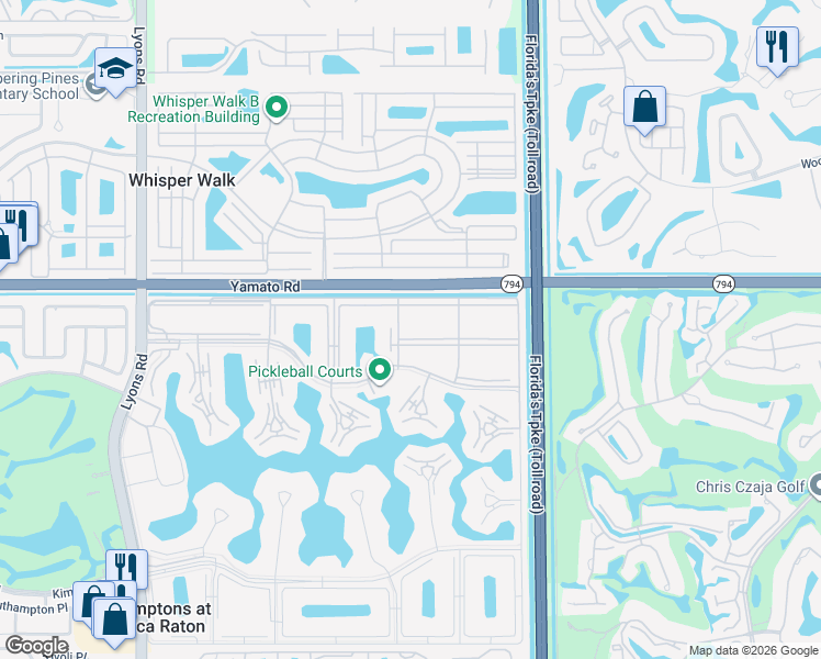 map of restaurants, bars, coffee shops, grocery stores, and more near 279 Mansfield G in Boca Raton