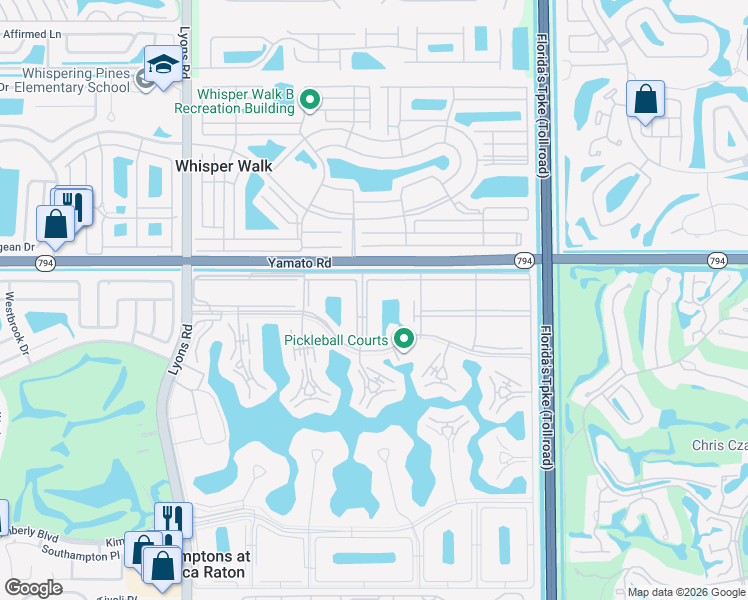 map of restaurants, bars, coffee shops, grocery stores, and more near 367 Mansfield Drive in Boca Raton