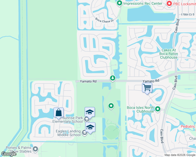 map of restaurants, bars, coffee shops, grocery stores, and more near 11423 Sea Grass Circle in Boca Raton