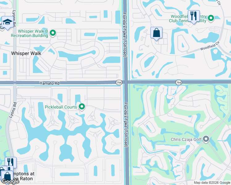 map of restaurants, bars, coffee shops, grocery stores, and more near 89 Mansfield D in Boca Raton