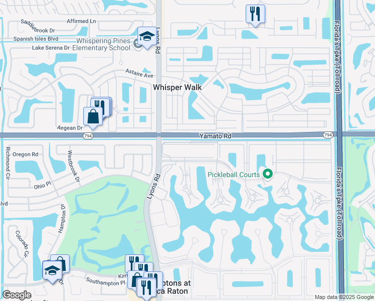 map of restaurants, bars, coffee shops, grocery stores, and more near 55 Suffolk B in Boca Raton