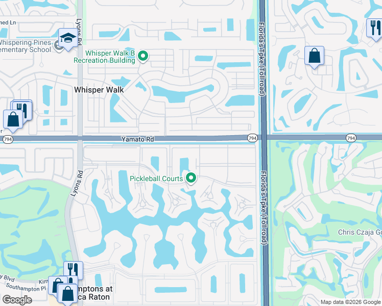 map of restaurants, bars, coffee shops, grocery stores, and more near 367 Mansfield Drive in Boca Raton