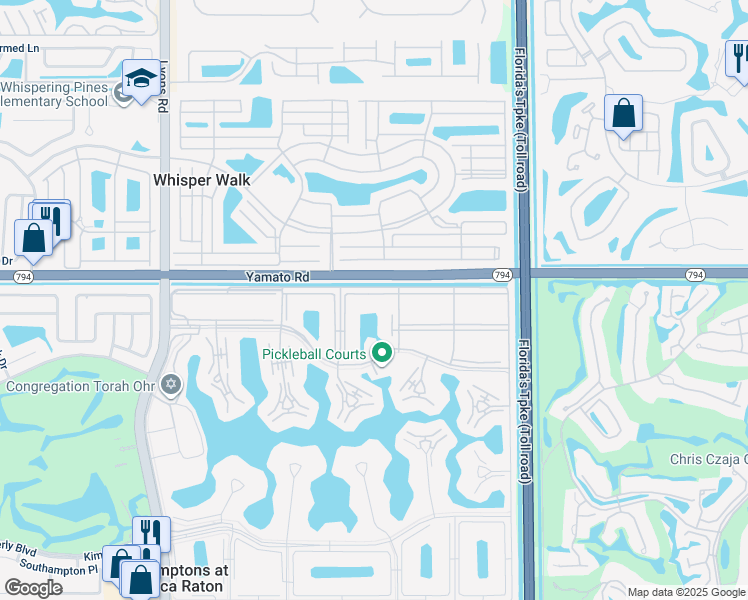 map of restaurants, bars, coffee shops, grocery stores, and more near 241 Preston F in Boca Raton