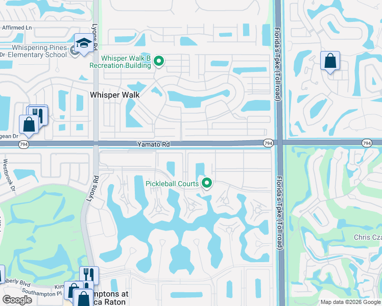 map of restaurants, bars, coffee shops, grocery stores, and more near 241 Preston F in Boca Raton