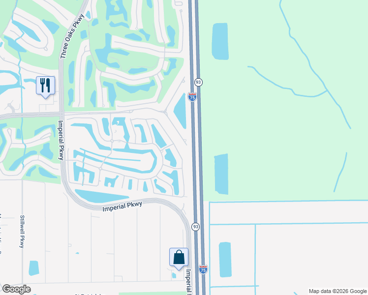 map of restaurants, bars, coffee shops, grocery stores, and more near 10281 Coconut Road in Bonita Springs