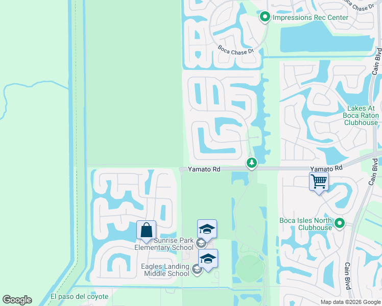 map of restaurants, bars, coffee shops, grocery stores, and more near 11343 Sea Grass Circle in Boca Raton