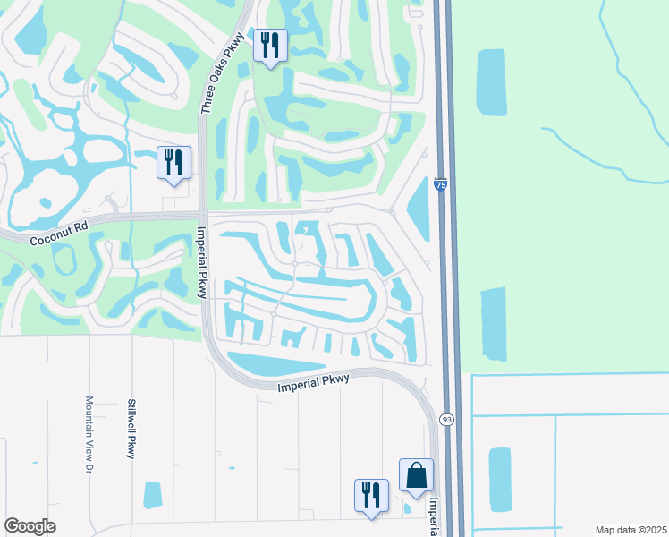 map of restaurants, bars, coffee shops, grocery stores, and more near 10701 Crooked River Road in Bonita Springs
