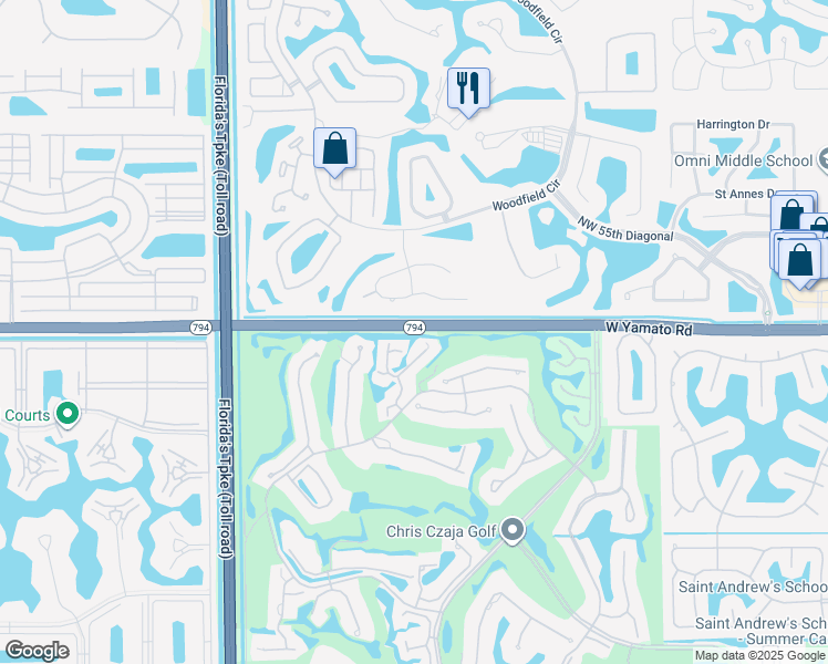 map of restaurants, bars, coffee shops, grocery stores, and more near 7168 Yamato Road in Boca Raton