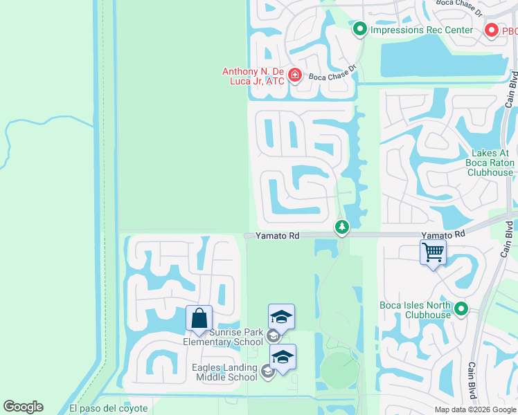 map of restaurants, bars, coffee shops, grocery stores, and more near 11343 Sea Grass Circle in Boca Raton