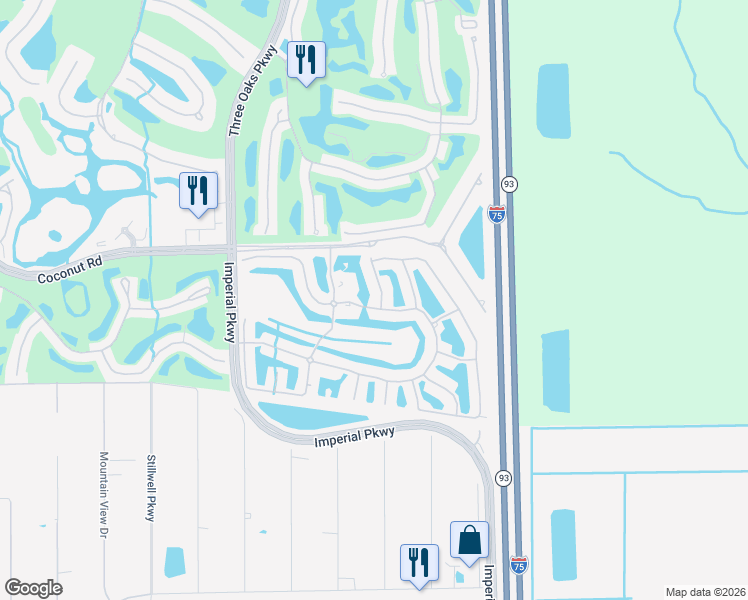 map of restaurants, bars, coffee shops, grocery stores, and more near 10701 Crooked River Road in Bonita Springs