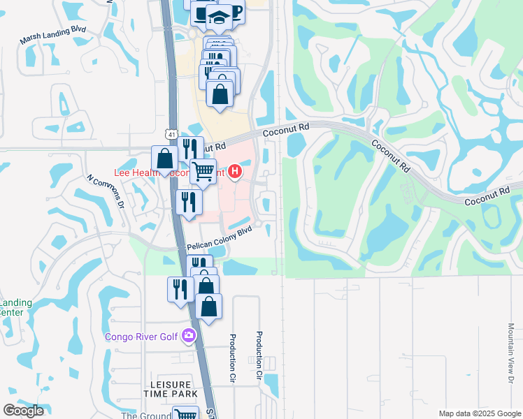 map of restaurants, bars, coffee shops, grocery stores, and more near 8500 Violeta Street in Bonita Springs