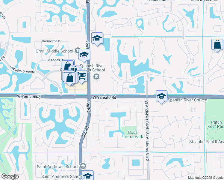 map of restaurants, bars, coffee shops, grocery stores, and more near 5187 Northwest 26th Circle in Boca Raton