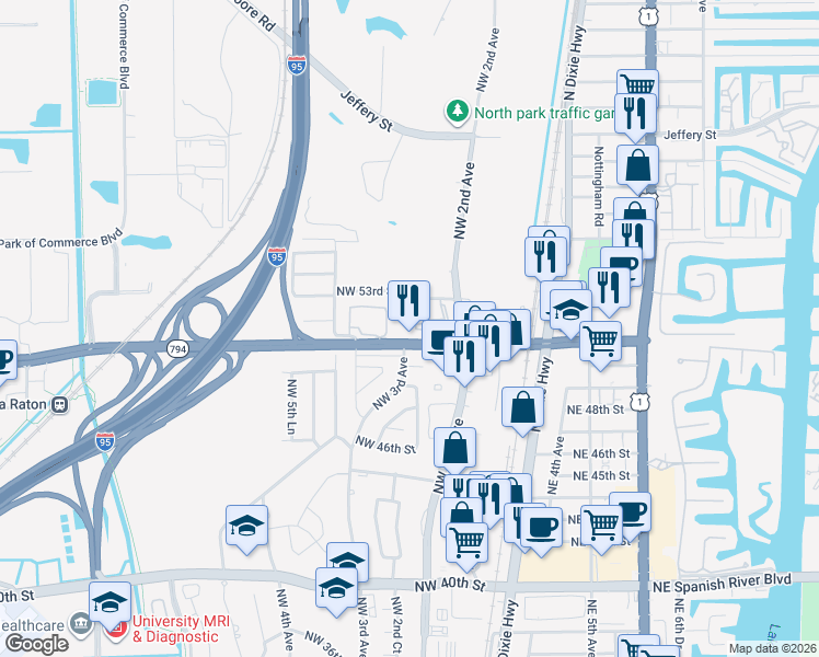 map of restaurants, bars, coffee shops, grocery stores, and more near 400 Club Circle in Boca Raton