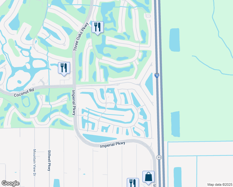 map of restaurants, bars, coffee shops, grocery stores, and more near 23721 Eddystone Road in Bonita Springs