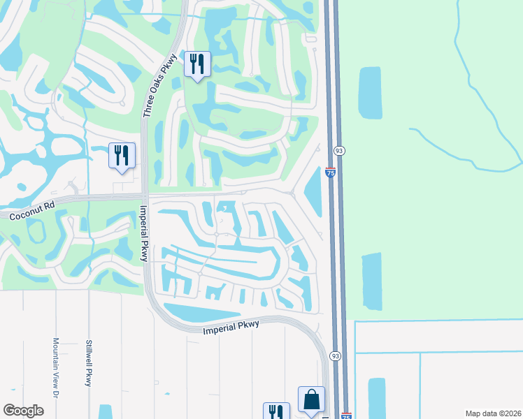 map of restaurants, bars, coffee shops, grocery stores, and more near 23711 Old Port Road in Bonita Springs