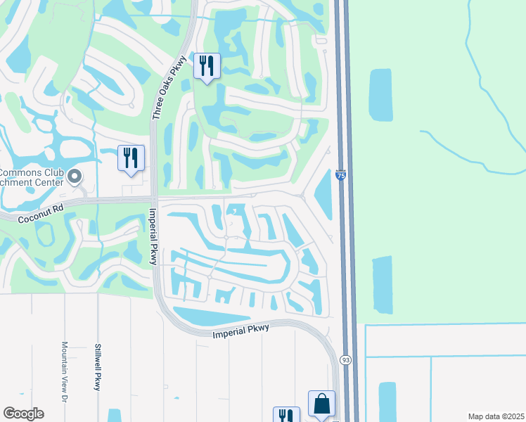 map of restaurants, bars, coffee shops, grocery stores, and more near 23721 Eddystone Road in Bonita Springs