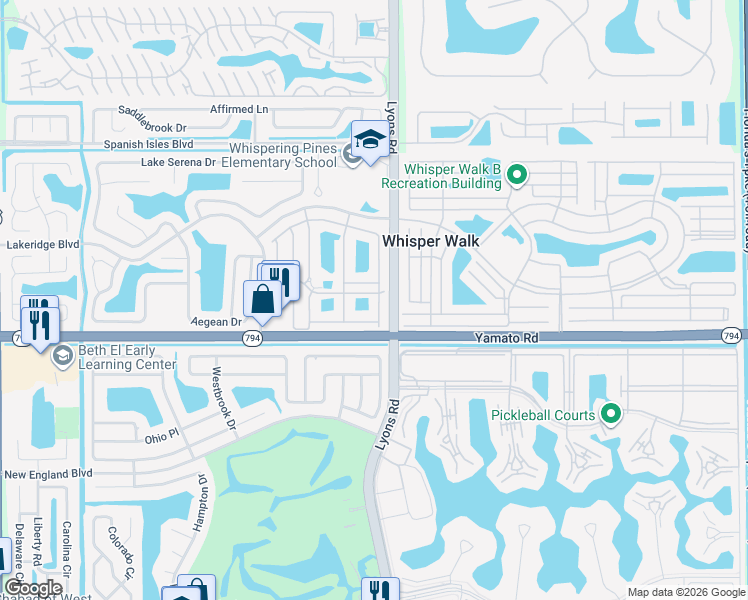 map of restaurants, bars, coffee shops, grocery stores, and more near 9035 Flynn Circle in Boca Raton