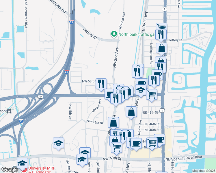 map of restaurants, bars, coffee shops, grocery stores, and more near 400 Club Circle in Boca Raton