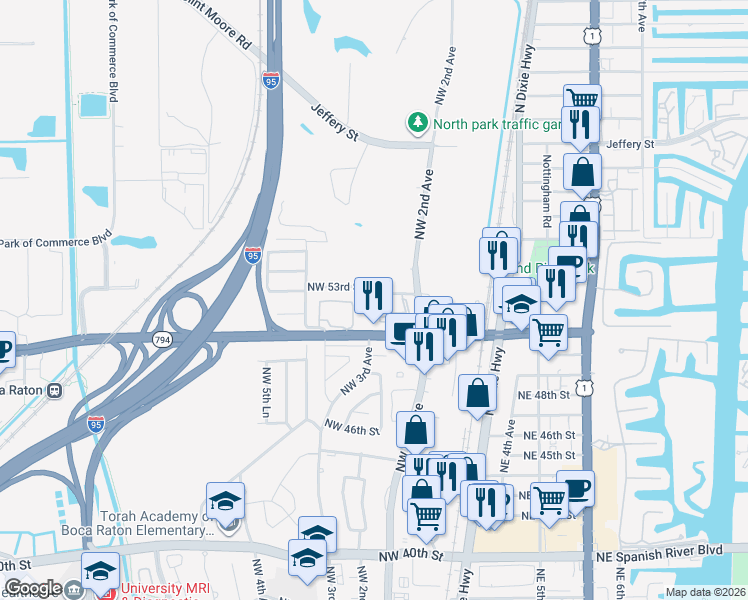 map of restaurants, bars, coffee shops, grocery stores, and more near 400 Club Circle in Boca Raton