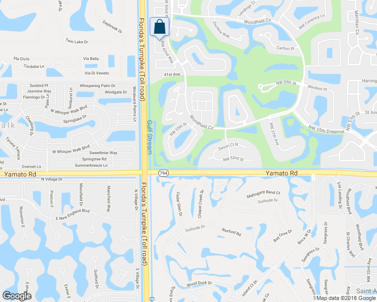 map of restaurants, bars, coffee shops, grocery stores, and more near 5432 Northwest 41st Terrace in Boca Raton