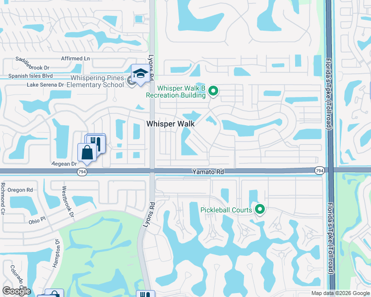 map of restaurants, bars, coffee shops, grocery stores, and more near 8827 Rheims Road in Boca Raton