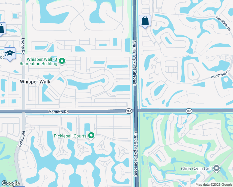 map of restaurants, bars, coffee shops, grocery stores, and more near 8100 West Whisper Walk Boulevard in Boca Raton