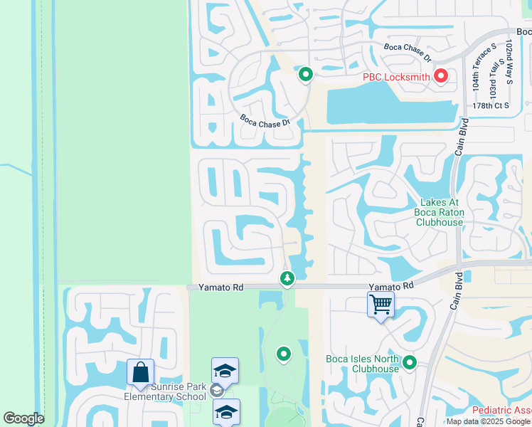 map of restaurants, bars, coffee shops, grocery stores, and more near 18733 Ocean Mist Drive in Boca Raton