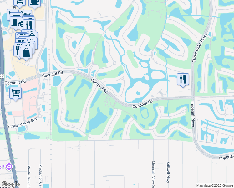 map of restaurants, bars, coffee shops, grocery stores, and more near 9677 Cypress Hammock Circle in Bonita Springs