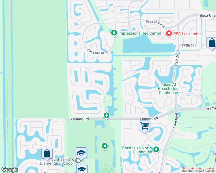 map of restaurants, bars, coffee shops, grocery stores, and more near 18712 Sea Turtle Lane in Boca Raton