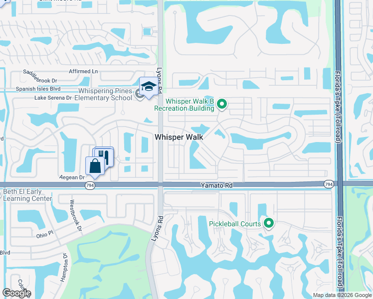 map of restaurants, bars, coffee shops, grocery stores, and more near 18828 Argosy Drive in Boca Raton