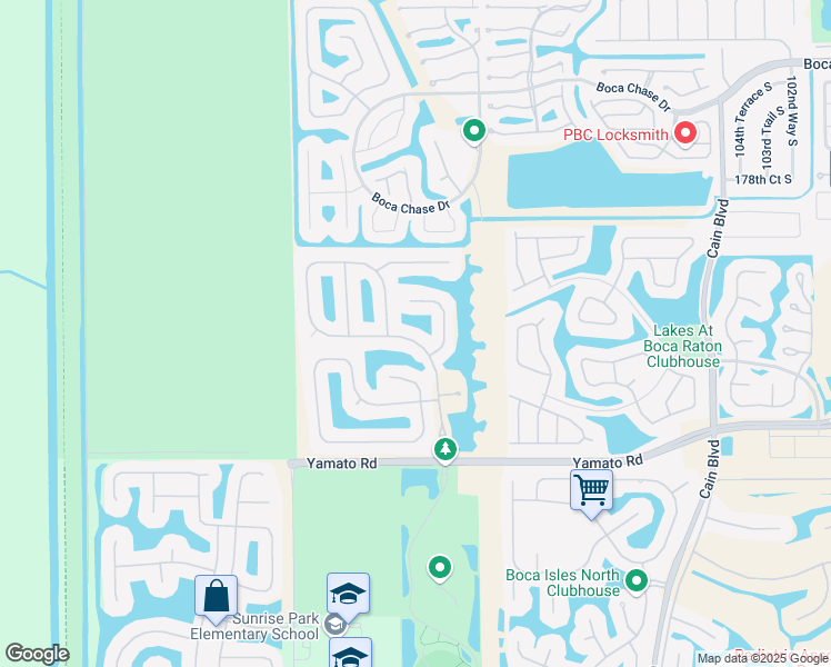 map of restaurants, bars, coffee shops, grocery stores, and more near 18733 Ocean Mist Drive in Boca Raton