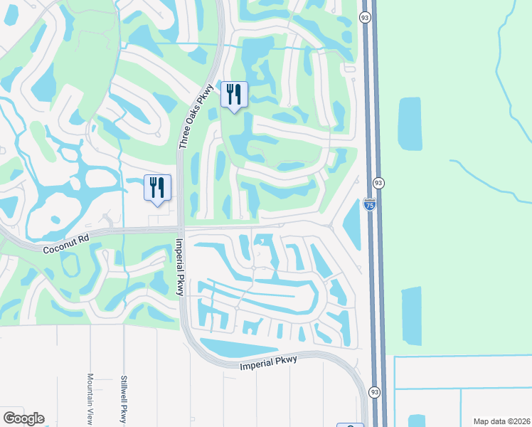 map of restaurants, bars, coffee shops, grocery stores, and more near 23610 Wisteria Pointe Drive in Bonita Springs
