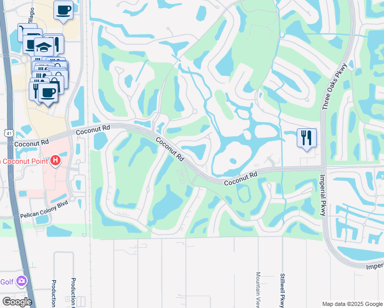map of restaurants, bars, coffee shops, grocery stores, and more near 9677 Cypress Hammock Circle in Bonita Springs