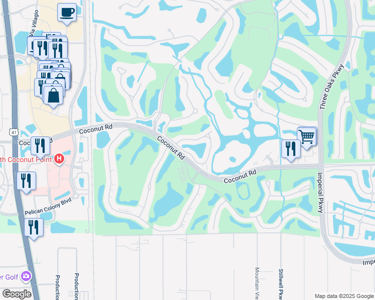 map of restaurants, bars, coffee shops, grocery stores, and more near 9677 Cypress Hammock Circle in Bonita Springs