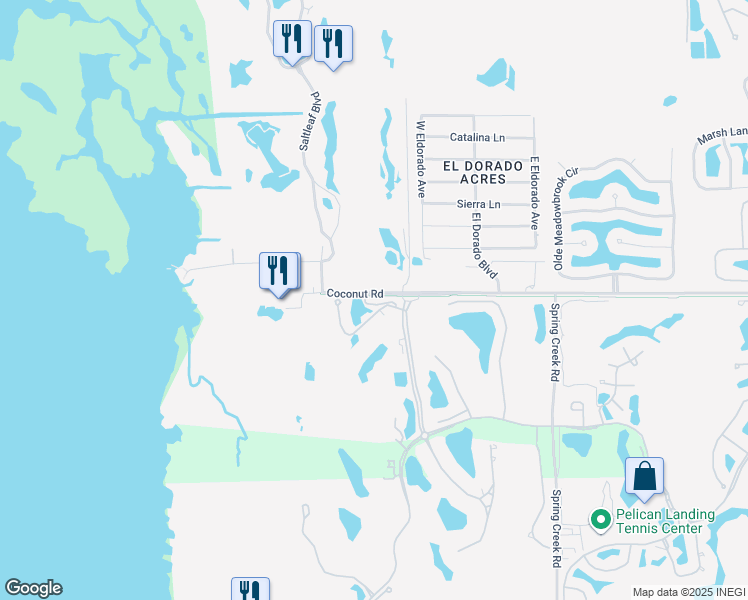 map of restaurants, bars, coffee shops, grocery stores, and more near 4720 Via Del Corso Lane in Bonita Springs