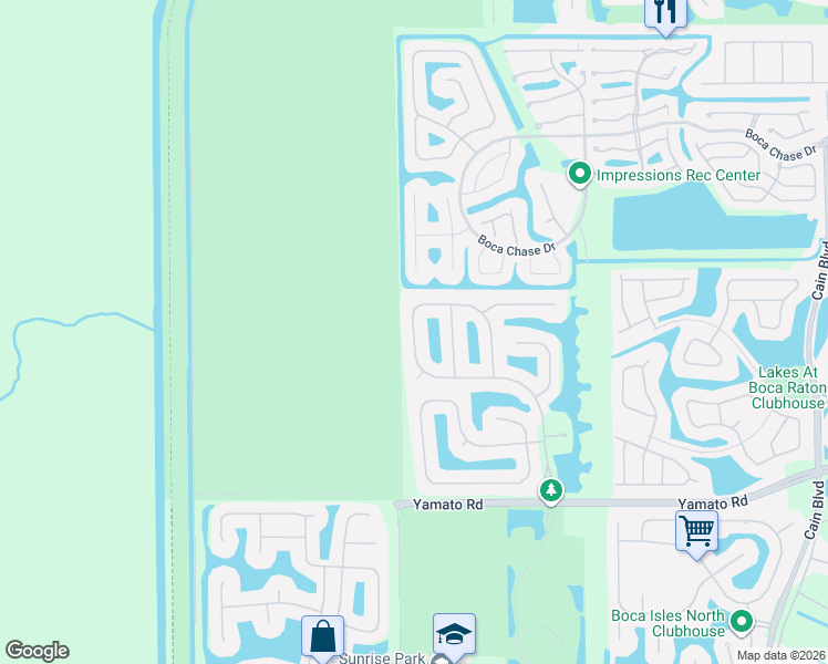 map of restaurants, bars, coffee shops, grocery stores, and more near 18628 Ocean Mist Drive in Boca Raton