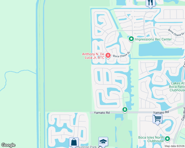 map of restaurants, bars, coffee shops, grocery stores, and more near 18628 Ocean Mist Drive in Boca Raton