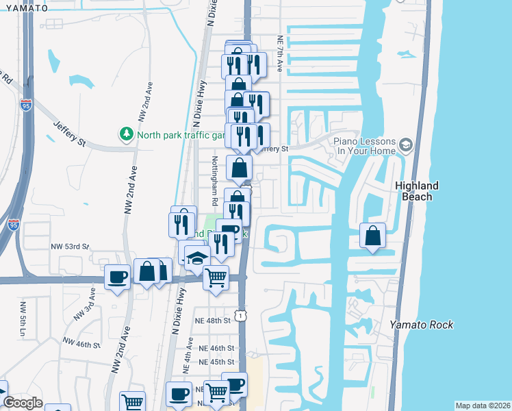 map of restaurants, bars, coffee shops, grocery stores, and more near in Boca Raton