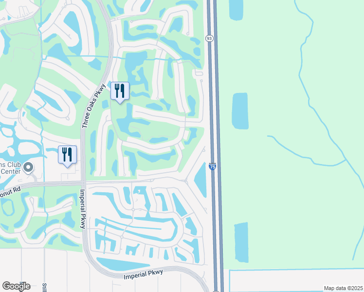 map of restaurants, bars, coffee shops, grocery stores, and more near 23501 Wisteria Pointe Drive in Bonita Springs