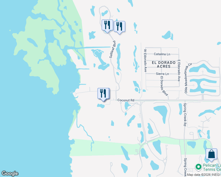 map of restaurants, bars, coffee shops, grocery stores, and more near 5199 Mamie Street in Bonita Springs