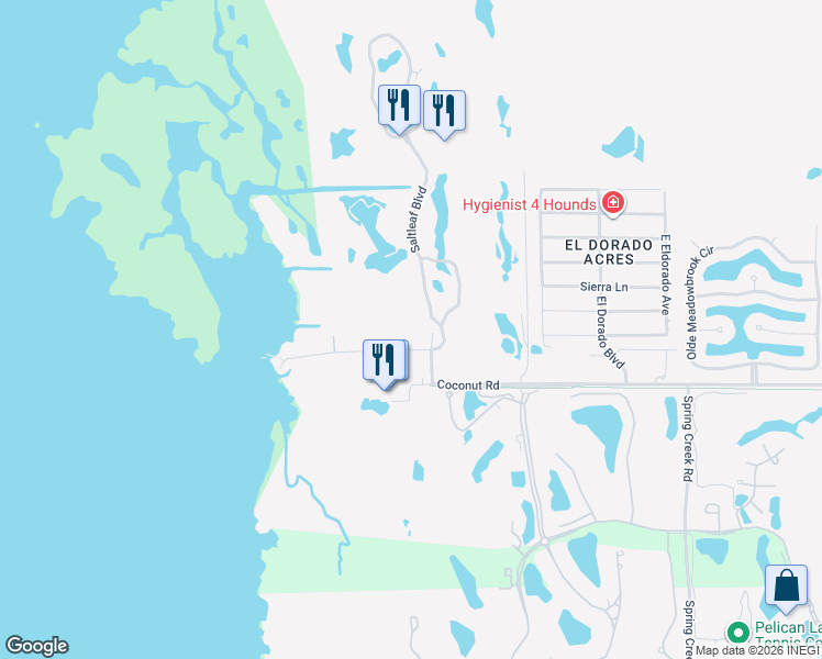 map of restaurants, bars, coffee shops, grocery stores, and more near 5199 Mamie Street in Bonita Springs