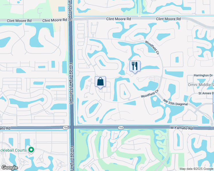map of restaurants, bars, coffee shops, grocery stores, and more near 3951 Northwest 58th Place in Boca Raton