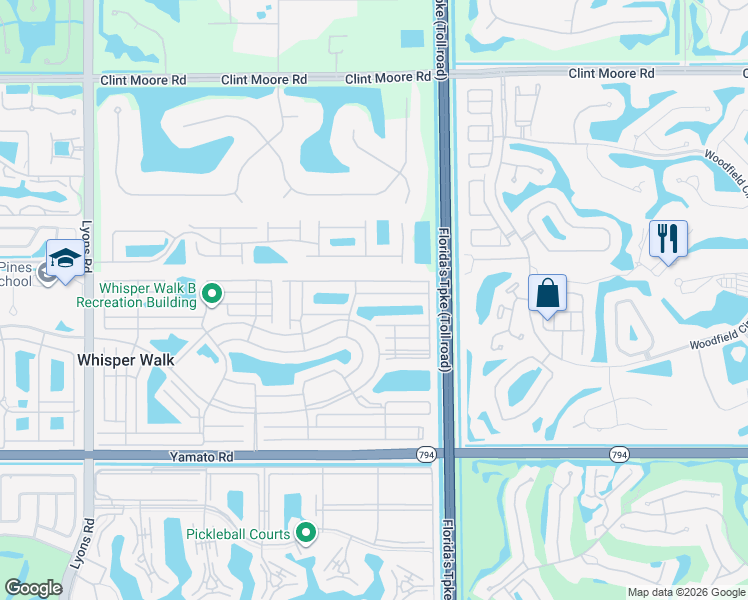 map of restaurants, bars, coffee shops, grocery stores, and more near 8142 Windgate Drive in Boca Raton