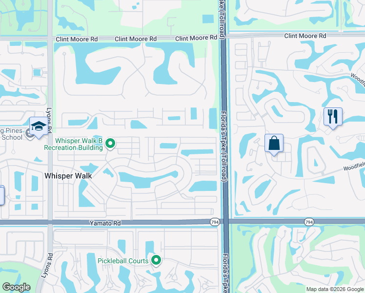 map of restaurants, bars, coffee shops, grocery stores, and more near 8142 Windgate Drive in Boca Raton