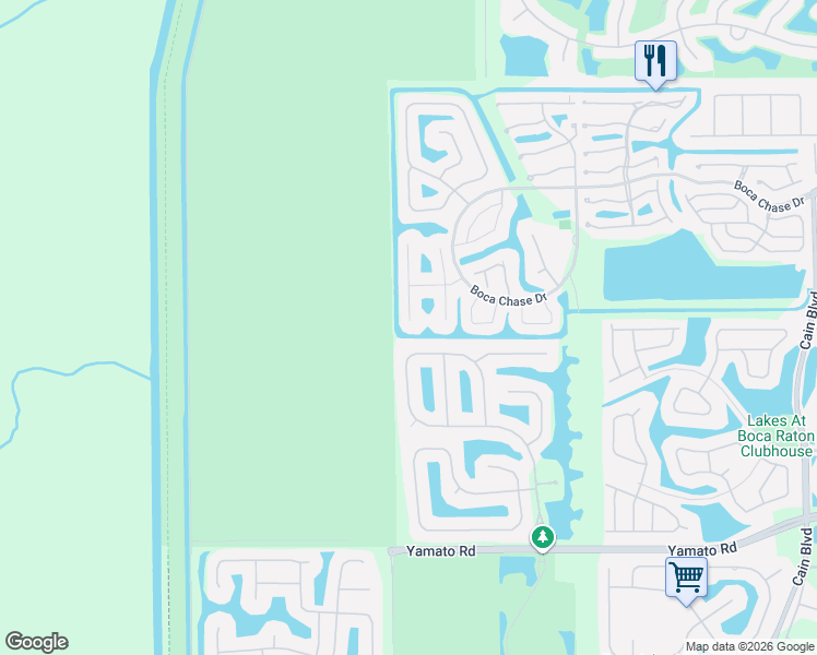 map of restaurants, bars, coffee shops, grocery stores, and more near 18604 Ocean Mist Drive in Boca Raton