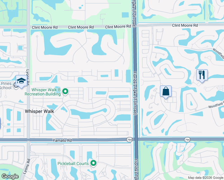 map of restaurants, bars, coffee shops, grocery stores, and more near 8142 Windgate Drive in Boca Raton