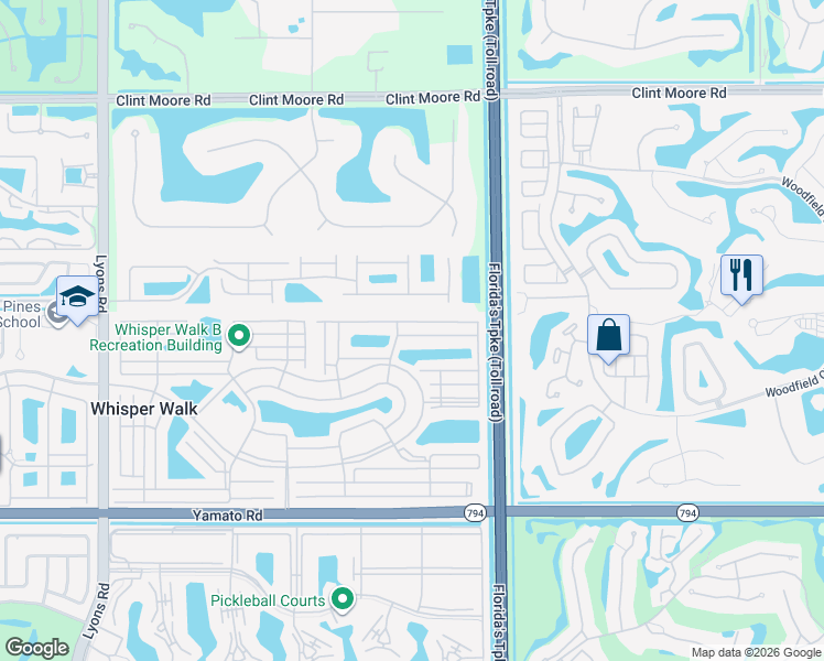 map of restaurants, bars, coffee shops, grocery stores, and more near 8142 Windgate Drive in Boca Raton