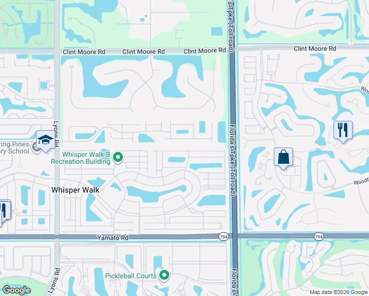 map of restaurants, bars, coffee shops, grocery stores, and more near 8190 Vía Di Veneto in Boca Raton