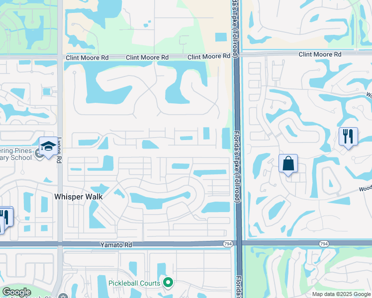 map of restaurants, bars, coffee shops, grocery stores, and more near 8286 Vía Di Veneto in Boca Raton